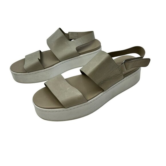 Vince Women’s Platform Sandals Open Toe Beige/White Size 9M - Picture 1 of 9